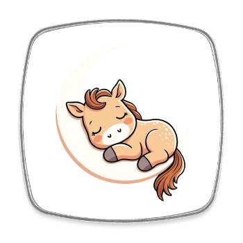 Rêve câlin du Moon Pony - Magnet carré - blanc - Devant