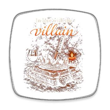 Dark Romance Booktok In Love With The Villain - Viereckiger Kühlschrankmagnet - Weiß - Vorne