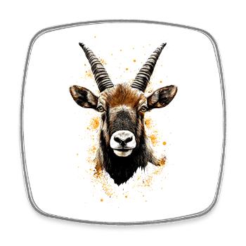 Capricorn Goat Alpine Ibex Capricorn Goats - Square fridge magnet - white - Front