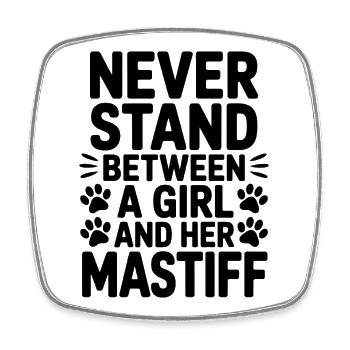Mastiff Sprüche Hunde Lustiges Mastiff Geschenk - Viereckiger Kühlschrankmagnet - Weiß - Vorne