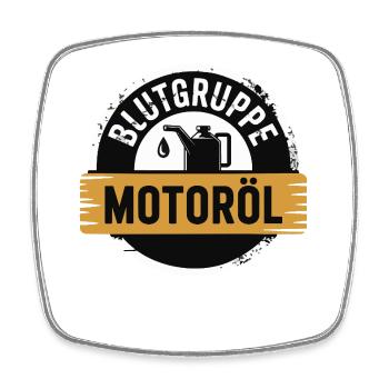 Blood Type Engine Oil Screwdriver Design - Square fridge magnet - white - Front