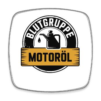 Blood Type Engine Oil Screwdriver Design - Square fridge magnet - white - Front