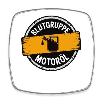 Blood Type Engine Oil Screwdriver Design - Square fridge magnet - white - Front
