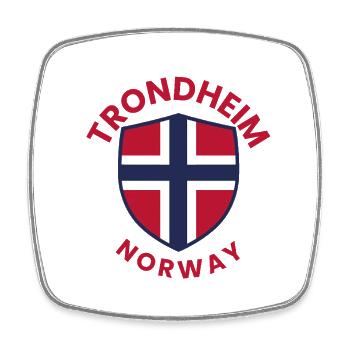 Trondheim Norway Shield - Square fridge magnet - white - Front
