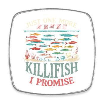 Toothcarp Killfish Toothed carp - Square fridge magnet - white - Front