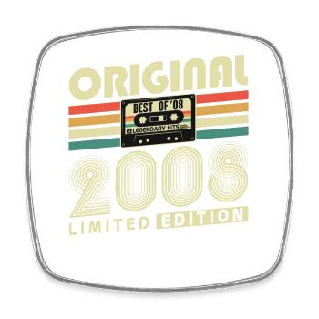 Original 2008 Vintage Vintage Birthday Retro - Square fridge magnet - white - Front
