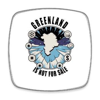 Greenland Is Not For Sale - Viereckiger Kühlschrankmagnet - Weiß - Vorne