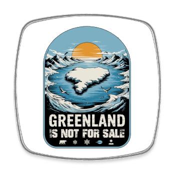 Greenland Is Not For Sale - Viereckiger Kühlschrankmagnet - Weiß - Vorne
