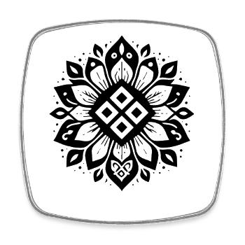 Mokosh Sacred Slawic Goddess Minimal - Viereckiger Kühlschrankmagnet - Weiß - Vorne