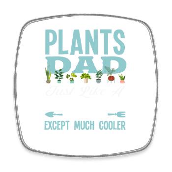 Papa des plantes Beaucoup plus cool Amoureux des plantes - Magnet carré - blanc - Devant