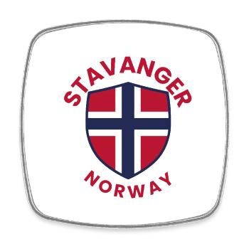 Stavanger Crest Norway - Square fridge magnet - white - Front