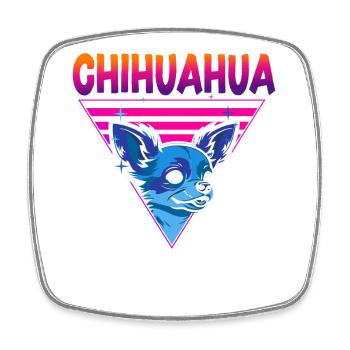 Chihuahua Chihuahueño 80s 90s - Square fridge magnet - white - Front
