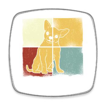 Chihuahua Chihuahueño Retro - Square fridge magnet - white - Front