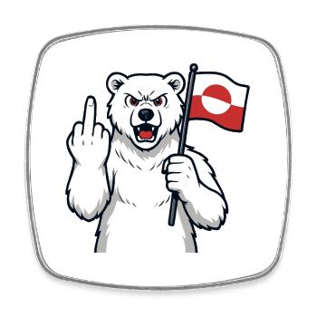 Greenland Is Not For Sale - Viereckiger Kühlschrankmagnet - Weiß - Vorne