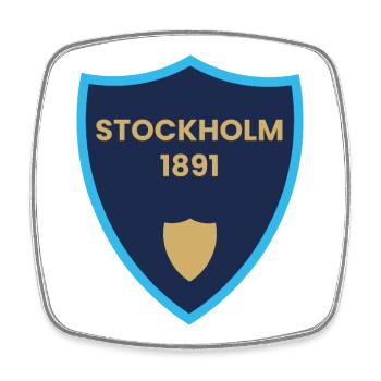 Stockholm 1891 Shield Design - Square fridge magnet - white - Front
