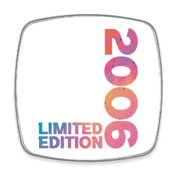 Geburtstagsgeschenk zum 20. Jubiläum 2006 - Viereckiger Kühlschrankmagnet - Weiß - Vorne