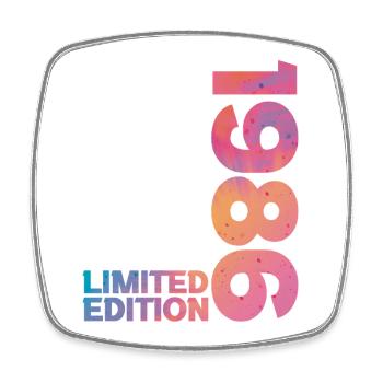 1986 40th Anniversary Birthday Gift - Square fridge magnet - white - Front