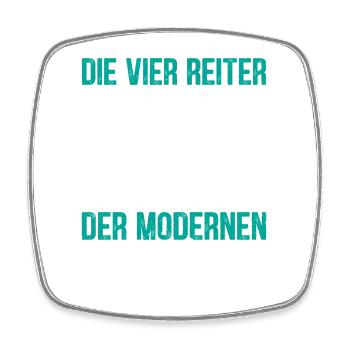 Nerd THE FOUR MODERN HORSEMEN OF THE APOCALYPSE - Square fridge magnet - white - Front