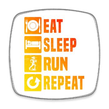 Funny race motif - Square fridge magnet - white - Front