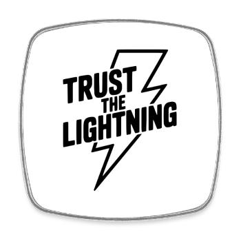 Vertraue dem Lightning - Viereckiger Kühlschrankmagnet - Weiß - Vorne