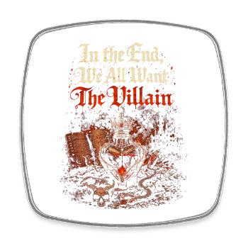 Dark Romance Booktok We All Want The Villain - Square fridge magnet - white - Front