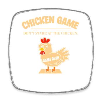 Poulet Game Over Humour Cartoon - Magnet carré - blanc - Devant