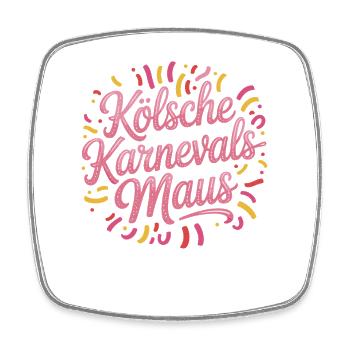Kölsche Karnevalsmaus Karneval Köln Kölner Maus - Viereckiger Kühlschrankmagnet - Weiß - Vorne