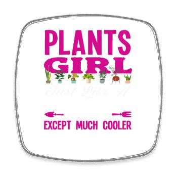 Plants Girl Plant Lover Gardening - Square fridge magnet - white - Front