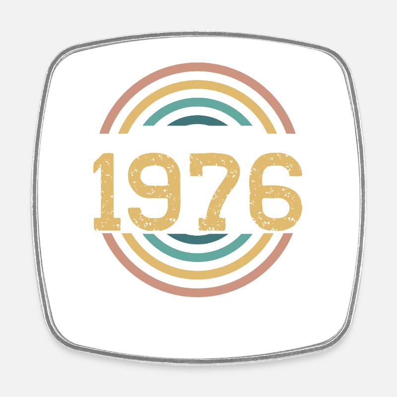 Classic 1976 Birthday 50 Years Old Year Birth - Square fridge magnet - white