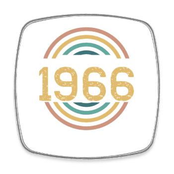 Klassischer Geburtstag 1966 Geburtstag 60 Jahre Geburt - Viereckiger Kühlschrankmagnet - Weiß - Vorne