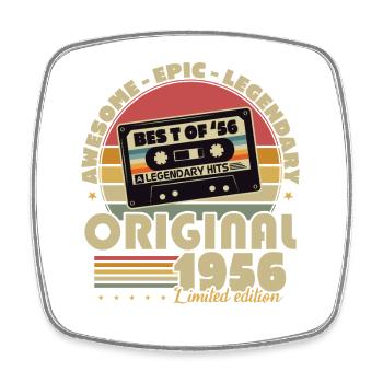 Original 1956 Vintage Vintage Anniversaire Rétro - Magnet carré - blanc - Devant