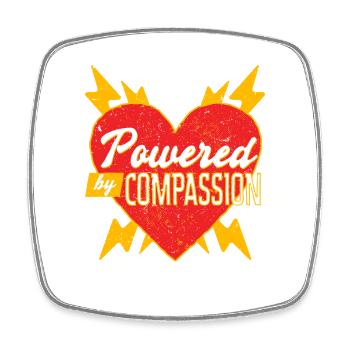 Nurse, geriatric care - Square fridge magnet - white - Front