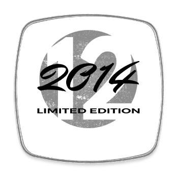 12e anniversaire 2014 cadeau garçons et filles - Magnet carré - blanc - Devant
