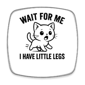 Katze Spruch Humor Meme Lustig Witzig Geschenkidee - Viereckiger Kühlschrankmagnet - Weiß - Vorne