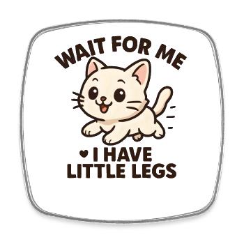 Katze Spruch Humor Meme Lustig Witzig Geschenkidee - Viereckiger Kühlschrankmagnet - Weiß - Vorne