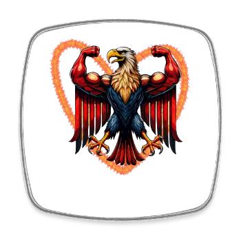 ADLER Heart - Square fridge magnet - white - Front