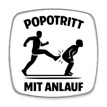 popotritt mit anlauf - Viereckiger Kühlschrankmagnet - Weiß - Vorne