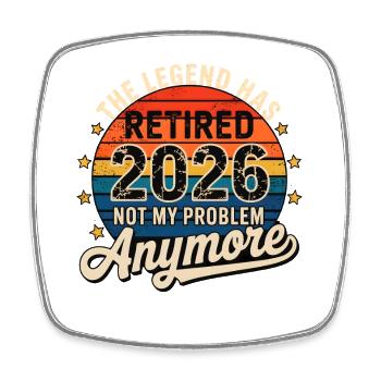 Retired 2026 Funny Retirement Graphic Women Men - Magnet carré - blanc - Devant