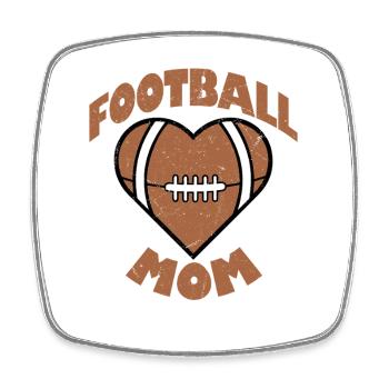 Football Mom Season Player Fan - Viereckiger Kühlschrankmagnet - Weiß - Vorne