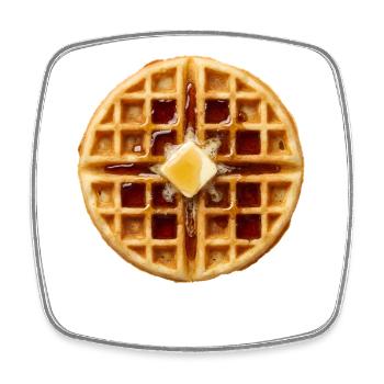 Waffle Costume Breakfast Halloween Simple Waffle - Square fridge magnet - white - Front