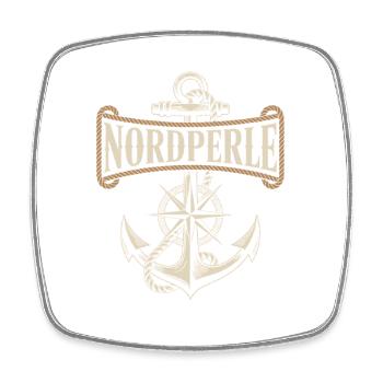 Nordperle Hamburg Nordsee Ostsee Norddeutsch Deern - Viereckiger Kühlschrankmagnet - Weiß - Vorne