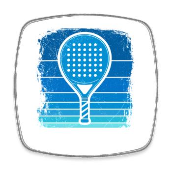 PADEL SPIELEN Padel Schläger Sport Lustig - Viereckiger Kühlschrankmagnet - Weiß - Vorne