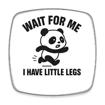 Panda Spruch Humor Meme Lustig Witzig Geschenkidee - Viereckiger Kühlschrankmagnet - Weiß - Vorne