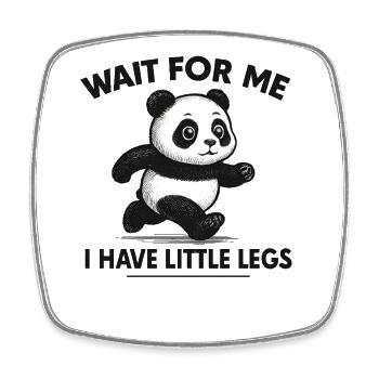 Panda Spruch Humor Meme Lustig Witzig Geschenkidee - Viereckiger Kühlschrankmagnet - Weiß - Vorne