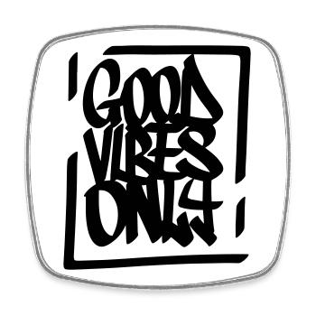 Gute Vibes Lebensmotto - Magnet carré - blanc - Devant