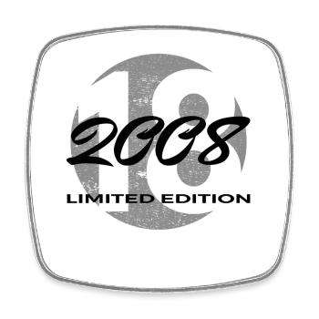 18th Birthday 2008 Boys and Girls Gift - Square fridge magnet - white - Front