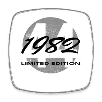 44e anniversaire 1982 cadeau pour hommes et femmes - Magnet carré - blanc - Devant