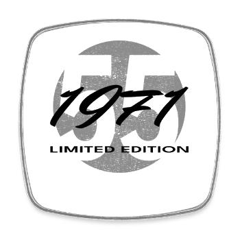 55e anniversaire 1971 cadeau pour hommes et femmes - Magnet carré - blanc - Devant