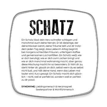 Treasure Definition - Square fridge magnet - white - Front