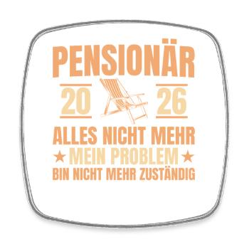 Pensioner 2026 Farewell Civil Servant Pension Gift - Square fridge magnet - white - Front